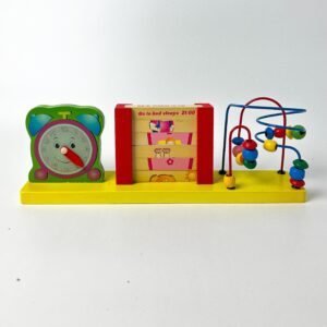 circuit de perles + horloge en bois